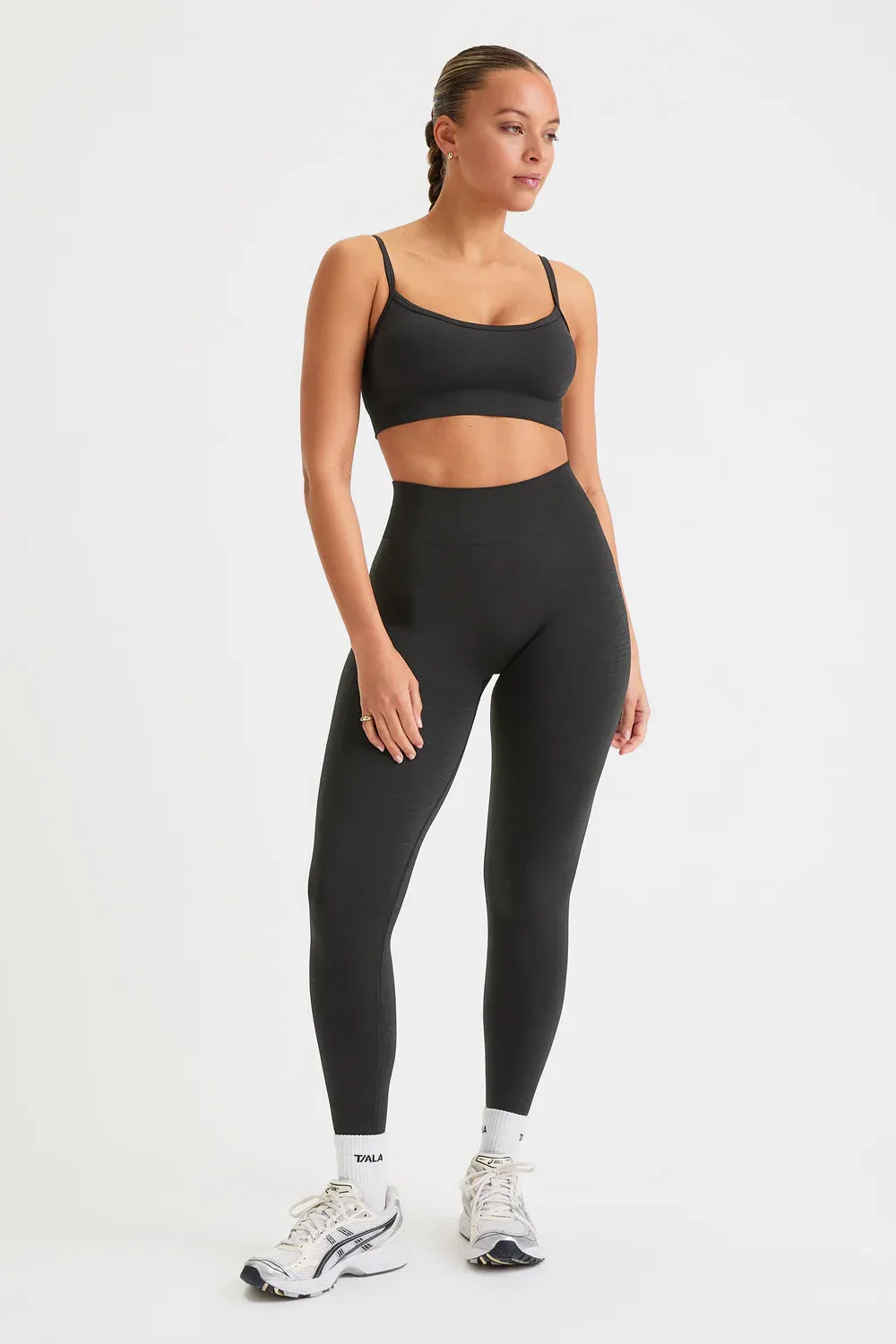 wearetala, Sculpt Seamless Scrunch Legging - Black Marl