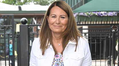 Carole Middleton’s ‘Bridget Jones’ dating moment explained. Seen here she attends Day Three of Wimbledon 2022
