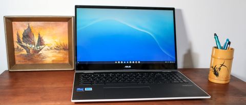 Asus Chromebook Flip CX5 (2022) open on desk