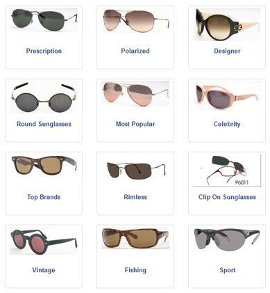 Eyeglasses.com carries a wide variety of sunglasses.