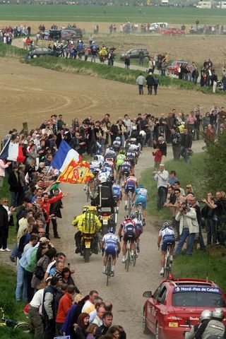 The roads of Paris-Roubaix snake across the countryside.
