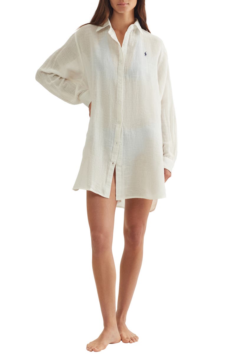 Boyfriend Long Sleeve Cover-Up Tunic