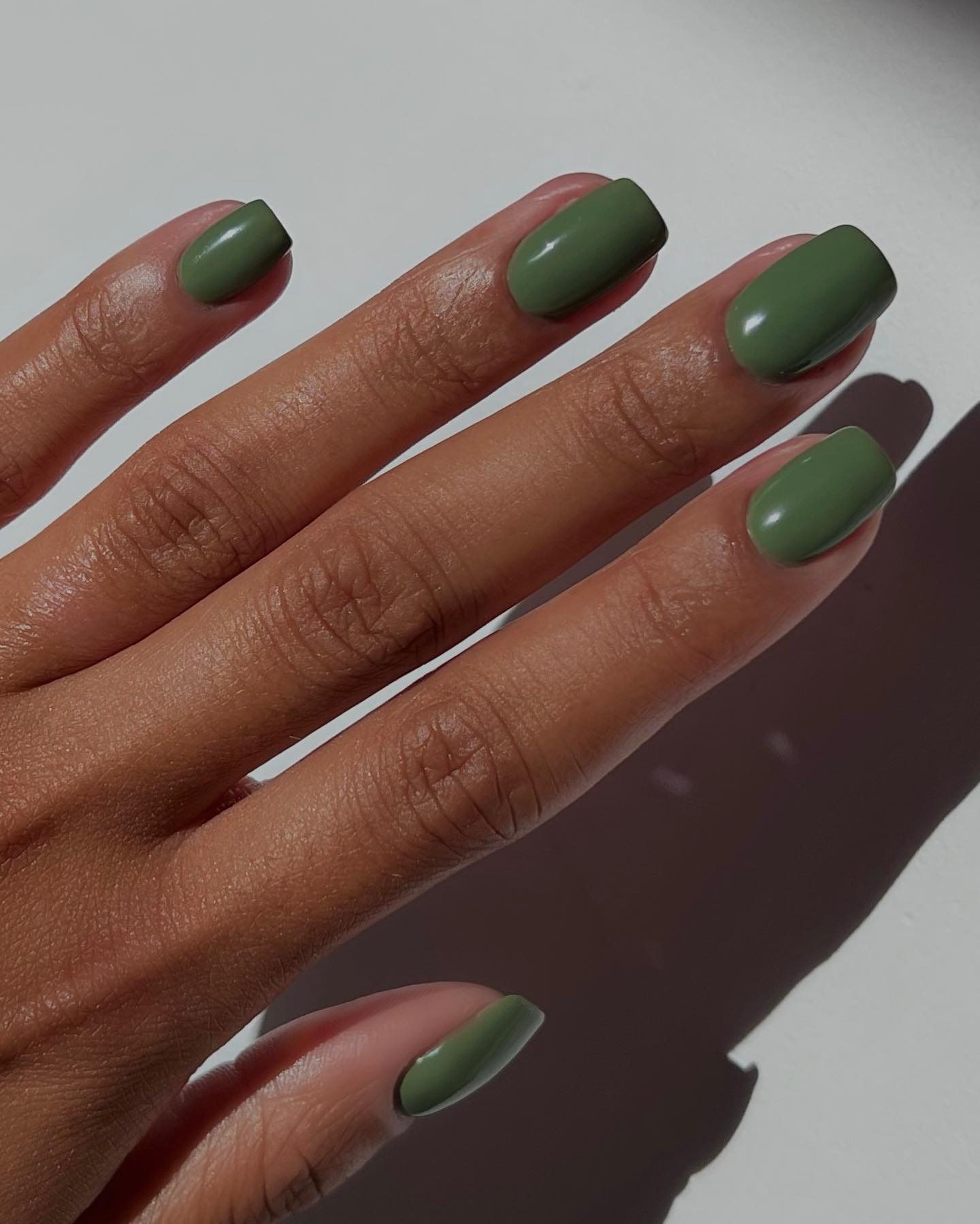 Iram Shelton square green nails
