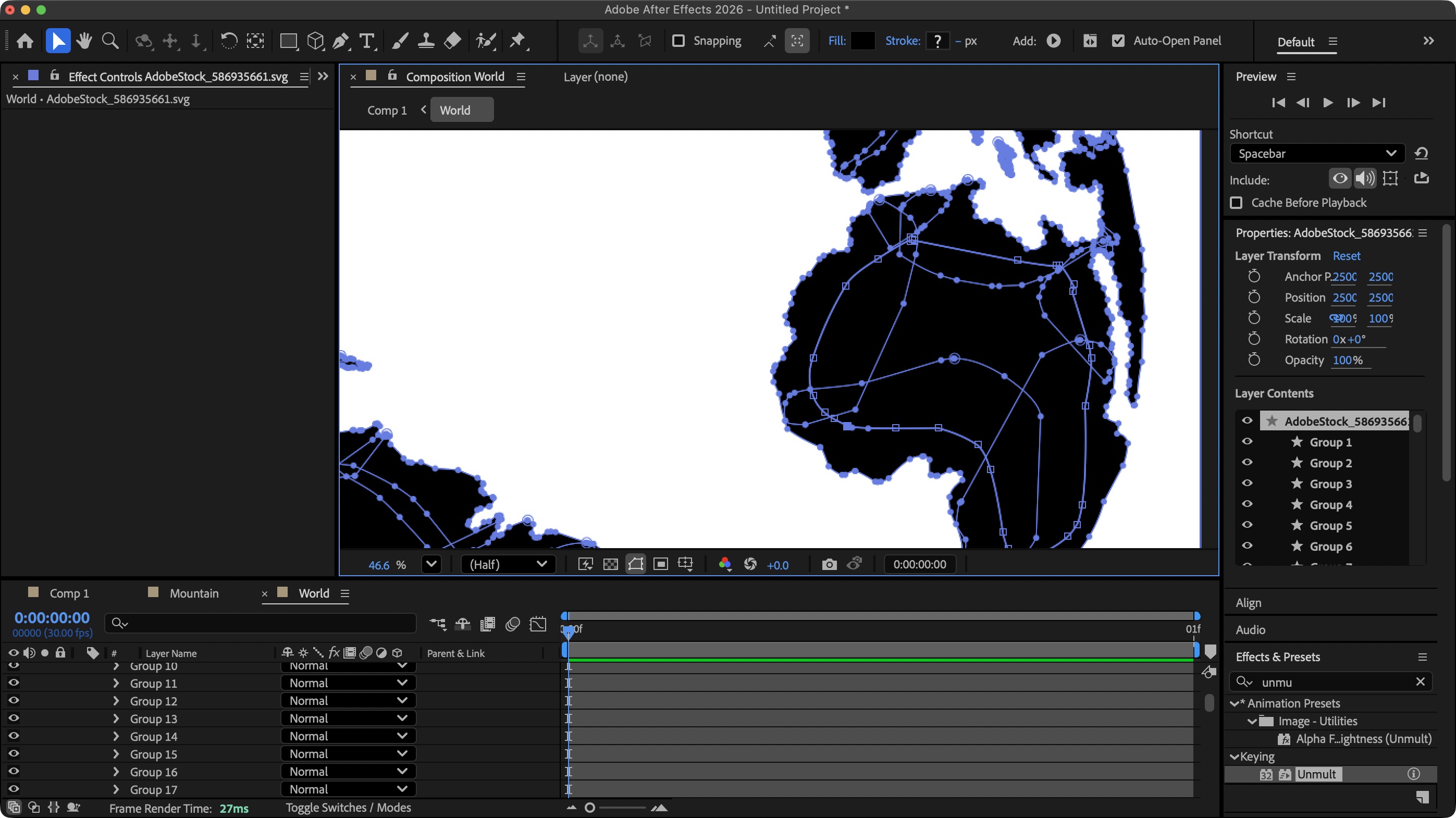 Adobe After Effects 26 during our review process testing the VFX app