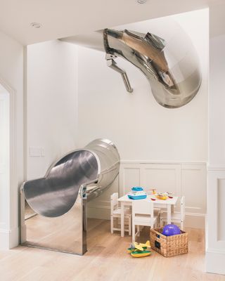 Slide in kids playroom