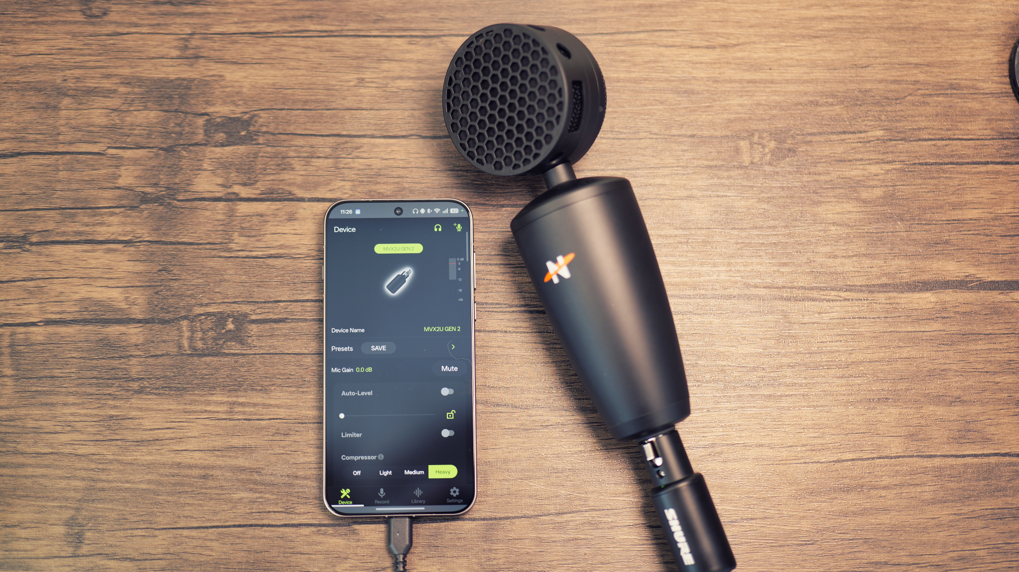 Shure MVX2U Gen 2 Motiv app and Neat King Bee II