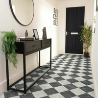 Checkerboard Sheet Vinyl Flooring Lino in Black and White | from £4.95 at Etsy