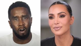 Sean "Diddy" Combs talks in a promo, while Kim Kardashian appears on The Kardashians