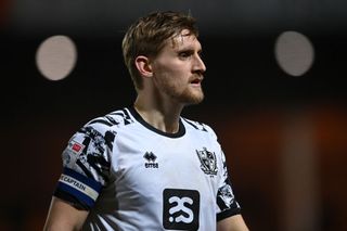 Nathan Smith of Port Vale during the Sky Bet League One between Port Vale and Barnsley at Vale Park on February 14, 2023 in Burslem, England. (Photo by Gareth Copley/Getty Images)