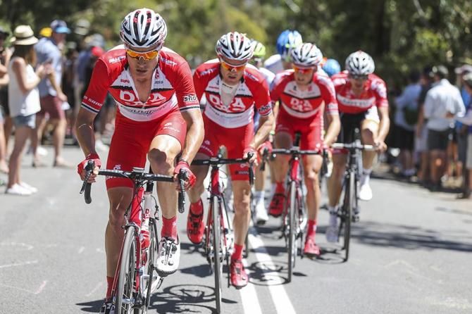 Strong man Will Clarke leads the break