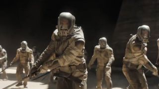 The reimagined stillsuits and battle armor of Denis Villeneuve's "Dune" are all white, which makes perfect sense, just tricky to tell who's who.