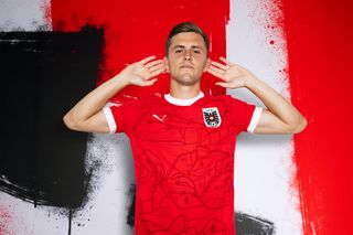 Austria Euro 2024 squad Christoph Baumgartner of Austria poses for a portrait during the Austria Portrait session ahead of the UEFA EURO 2024 Germany on May 29, 2024 in Liezen, Austria. (Photo by Tullio Puglia - UEFA/UEFA via Getty Images)