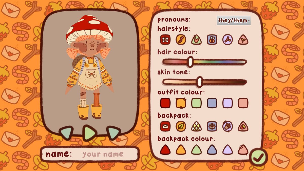 Image of mushroom post worker from platformer mail time