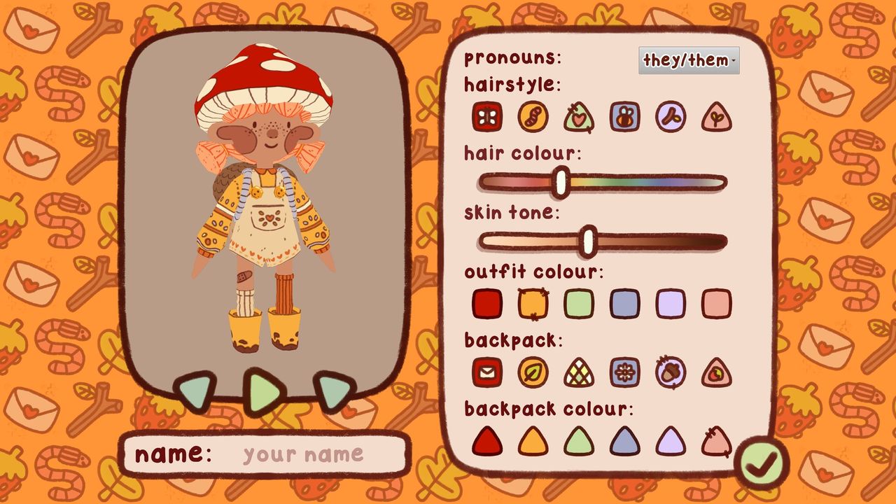 Image of mushroom post worker from platformer mail time