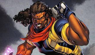 X-Men comics Bishop holding gun