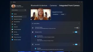 Windows Studio Effects control panel screenshot provided by Microsoft