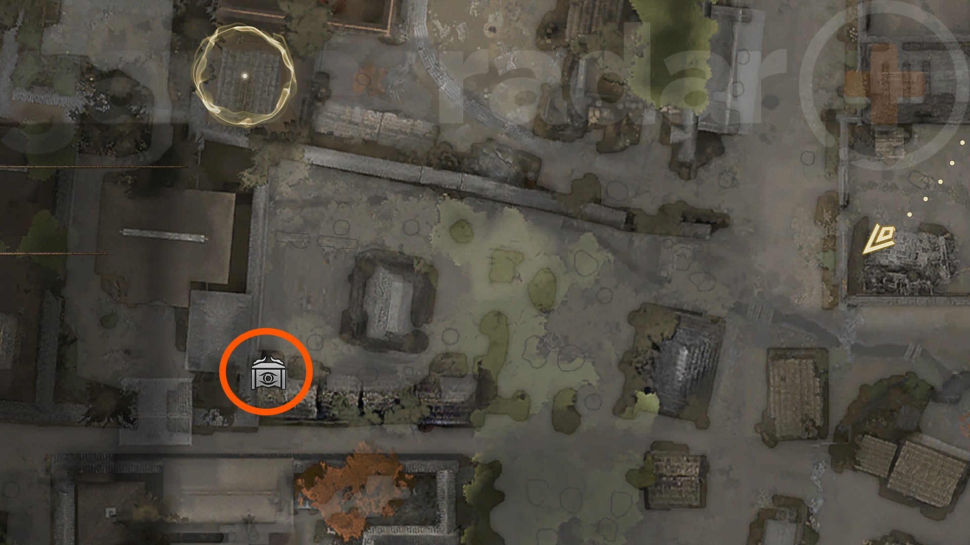 A treasure location where you can find Onimusha Way of the Sword Oni Stones marked on the in-game map.