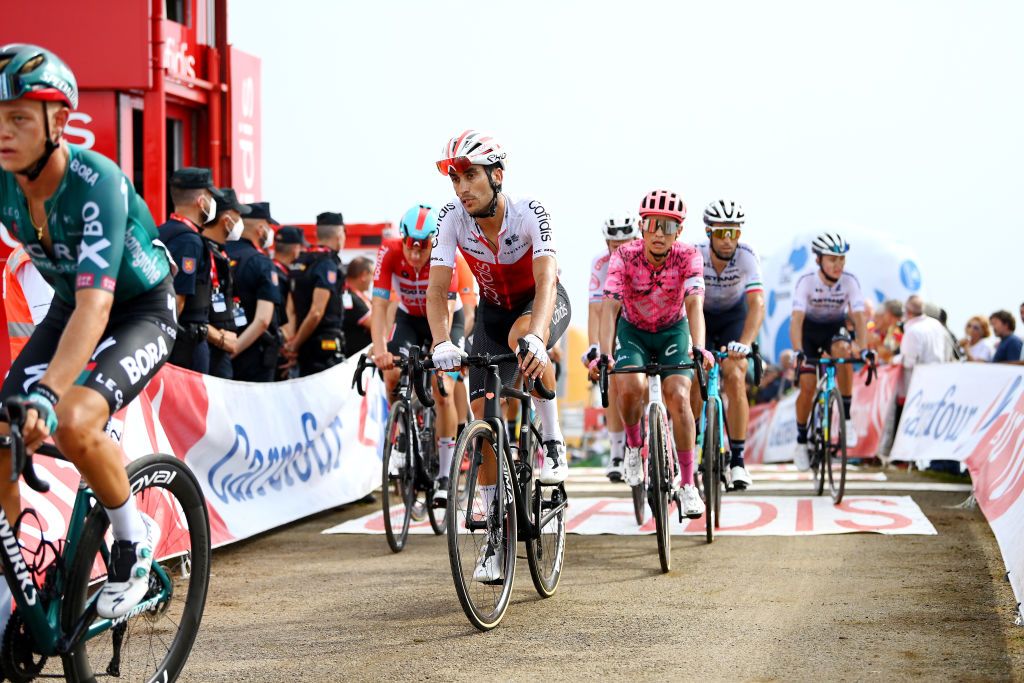 COLLU FANCUAYA SPAIN AUGUST 27 Jos Herrada Lopez of Spain and Team Cofidis during the 77th Tour of Spain 2022 Stage 8 a 1534km stage from Pola de Laviana to Collu Fancuaya 1084m LaVuelta22 WorldTour on August 27 2022 in Collu Fancuaya Spain Photo by Tim de WaeleGetty Images