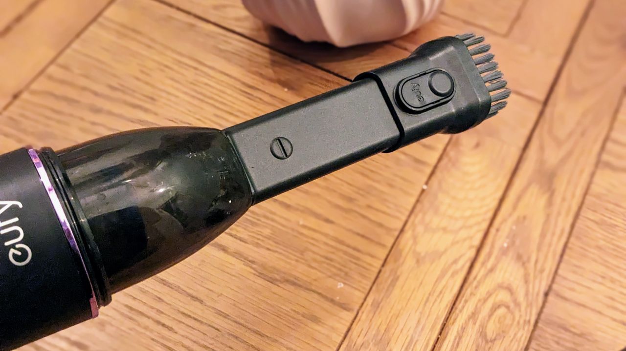 eufy HomeVac H11 being tested in writer's home