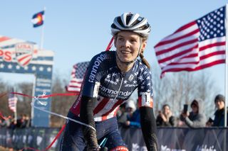 Clara Honsinger (Cannondale-Cyclocrossworld) defended her Elite Women's title at the cyclo-cross national championships in 2021