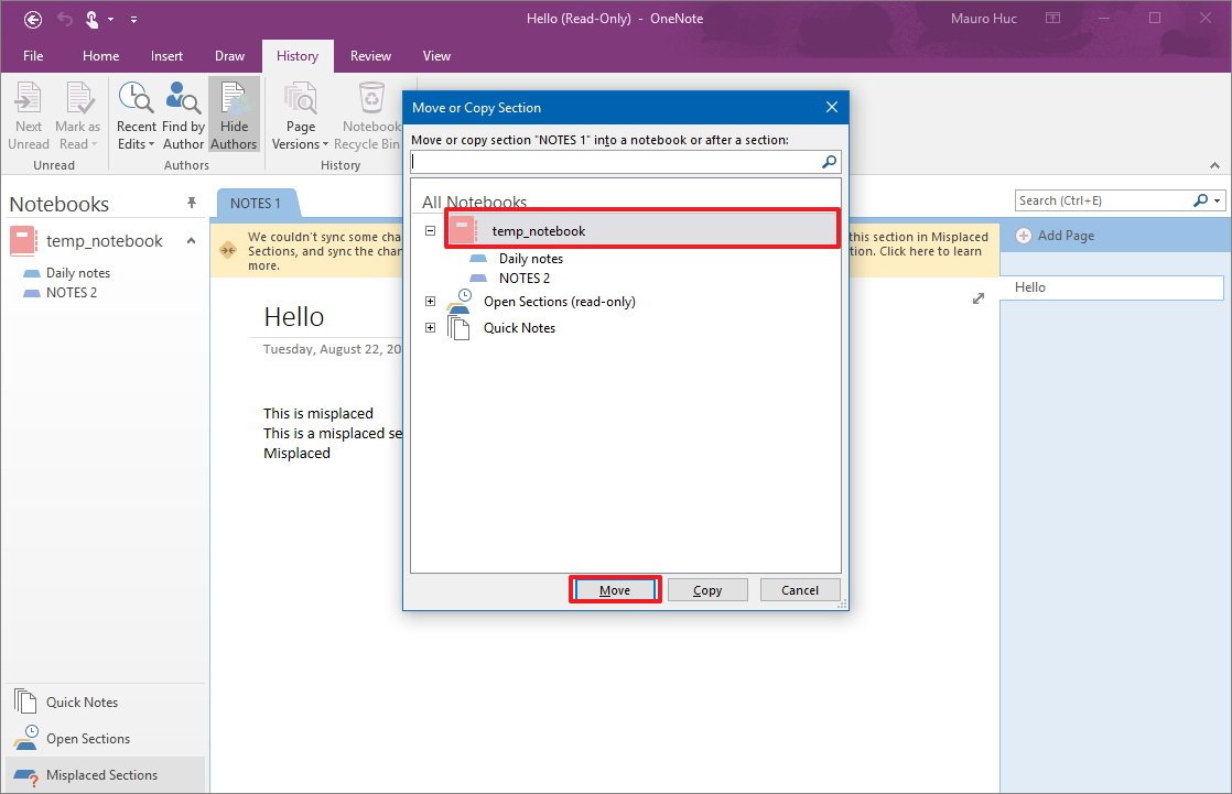 Onenote for windows 10