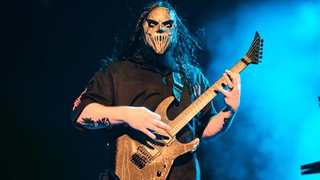 Mick Thomson of Slipknot performs on stage during day 2 of Download festival 2019 at La Caja Magica on June 29, 2019 in Madrid, Spain