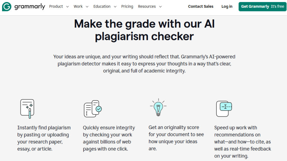 Grammarly website screenshot (June 2025)