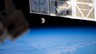 Astronauts on the International Space Station got to enjoy a perfectly cloudless view of the May 2021 lunar eclipse.