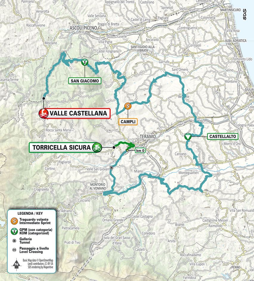 Maps for the 2024 Tirreno-Adriatico