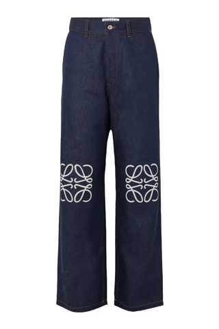 Loewe Anagram Cutout High-Rise Straight-Leg Jeans