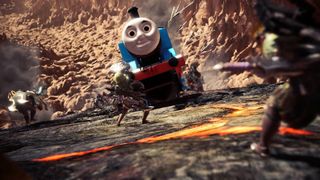 A Monster Hunter: World mod featuring Thomas The Tank Engine