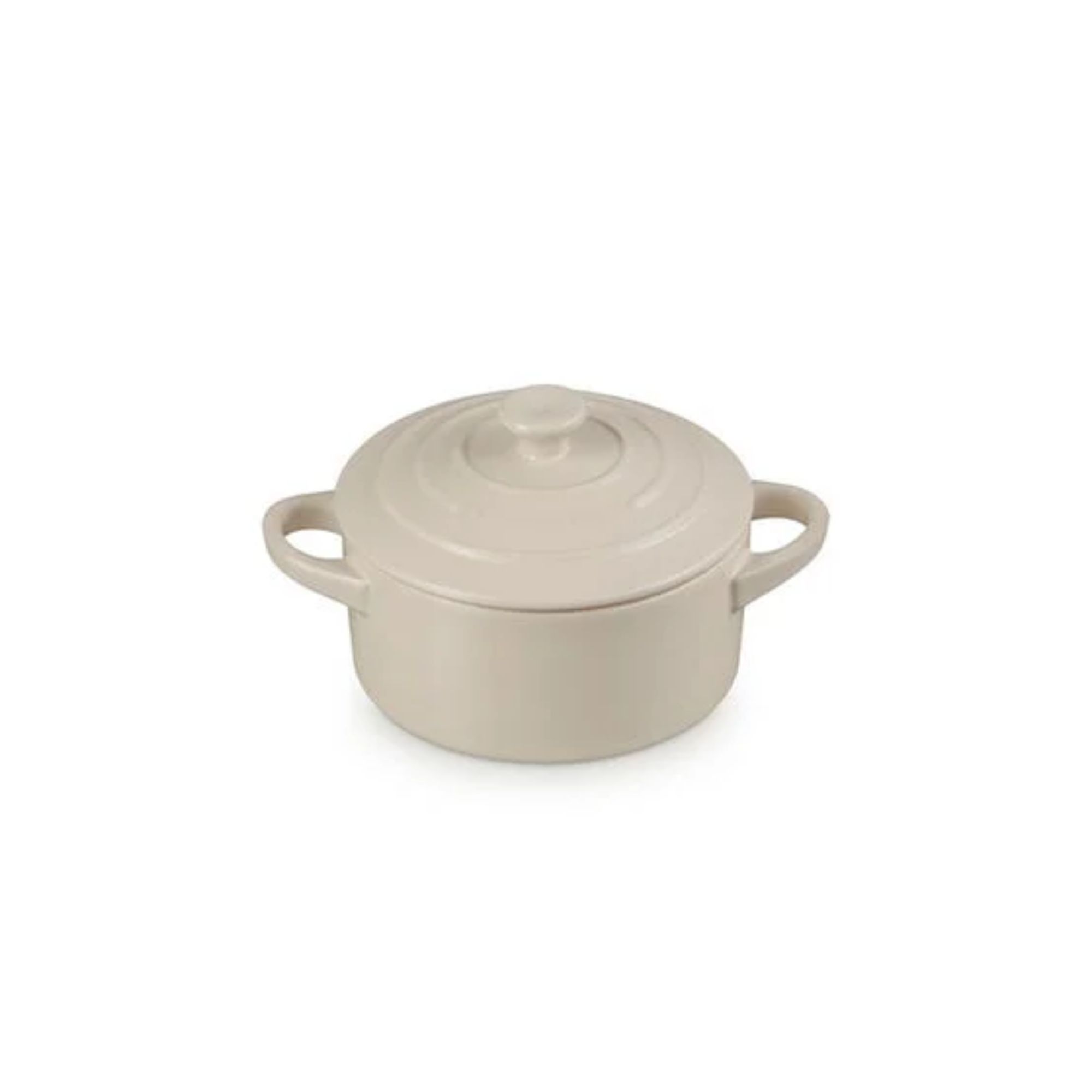 A cream cast iron cocotte