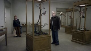 Per Bergqvist and Solveig Andersson in A PIGEON SAT ON A BRANCH REFLECTING ON EXISTENCE, a Magnolia Pictures release. Photo courtesy of Magnolia Pictures