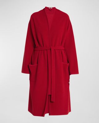 Ghali Belted Rib Towelling Robe