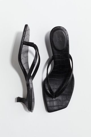 Kitten-Heeled Sandals