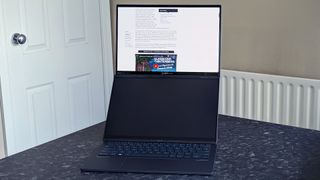 ASUS Zenbook Duo (2024) UX8406 in desktop mode with the second screen disabled