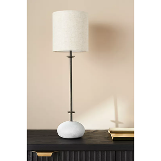 minimalist table lamp with marble base