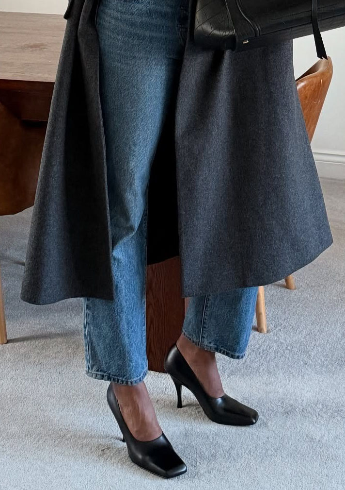 Woman in glove pumps