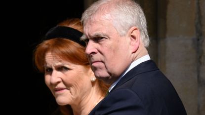 Sarah Ferguson and Prince Andrew attend the Easter Sunday Mattins Service at St George's Chapel on April 20, 2025