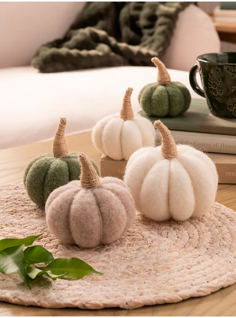 Stacey Solomon Orange Felt Pumpkins - Set of 5