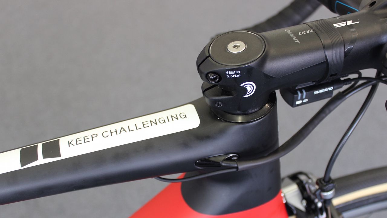 The frameset features internal cabling