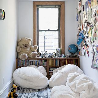 reading room with books and toys
