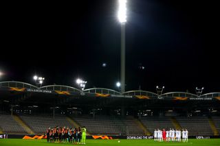 The match was played behind closed doors a the Linzer Stadion in Linz
