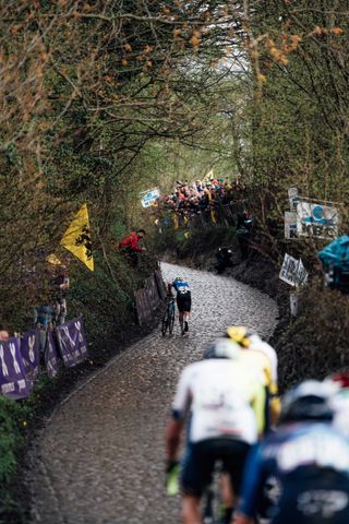 Picture by Zac Williams/SWpix.com - 31/03/2024 - Cycling - 2024 Ronde Van Vlaanderen - Ivan Garcia Cortina, Team Movistar.