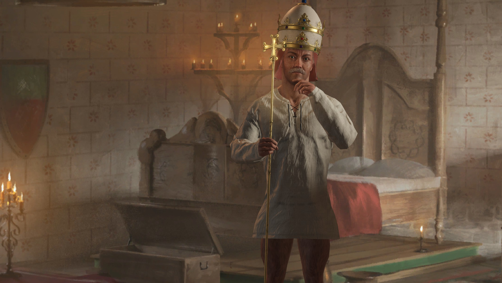 A pope in his nightgown