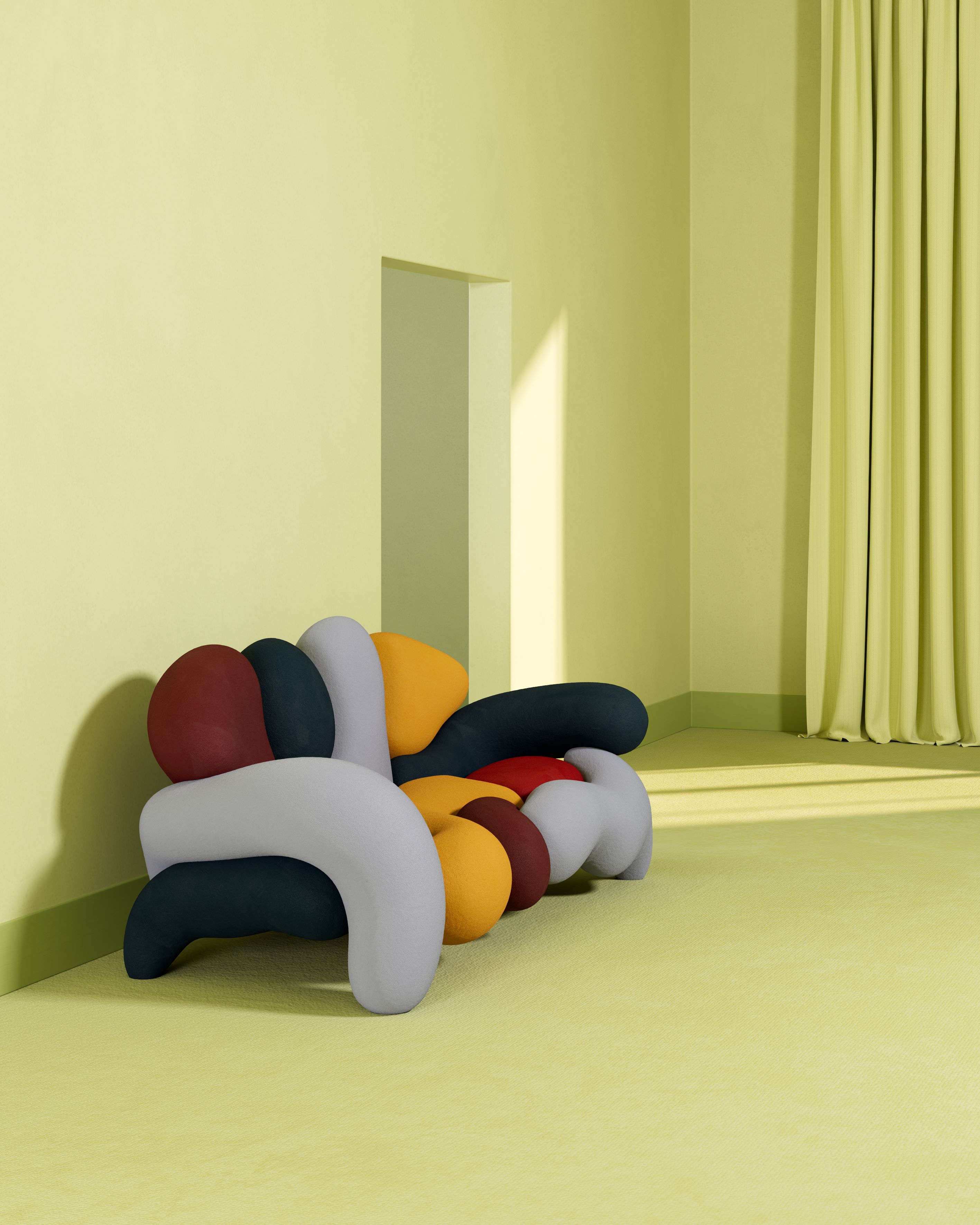 Misha Khan colourful sofas