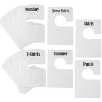 Amazon DiriUK 16 Pack Large Closet Clothes Dividers | £11.99This 16 pack of dividers comes with 45 printed labels and 15 blank labels so you can sort the sections however you like them