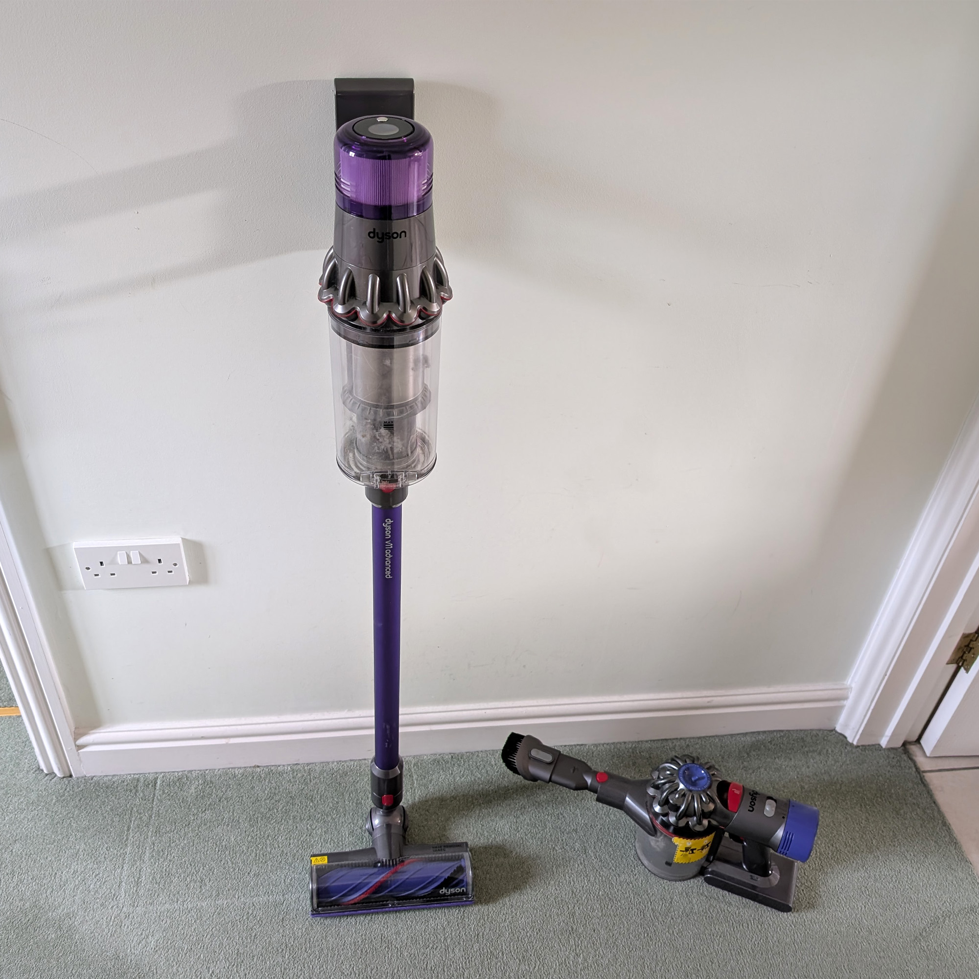 Dyson V11 Advanced and Dyson V8 Absolute being tested