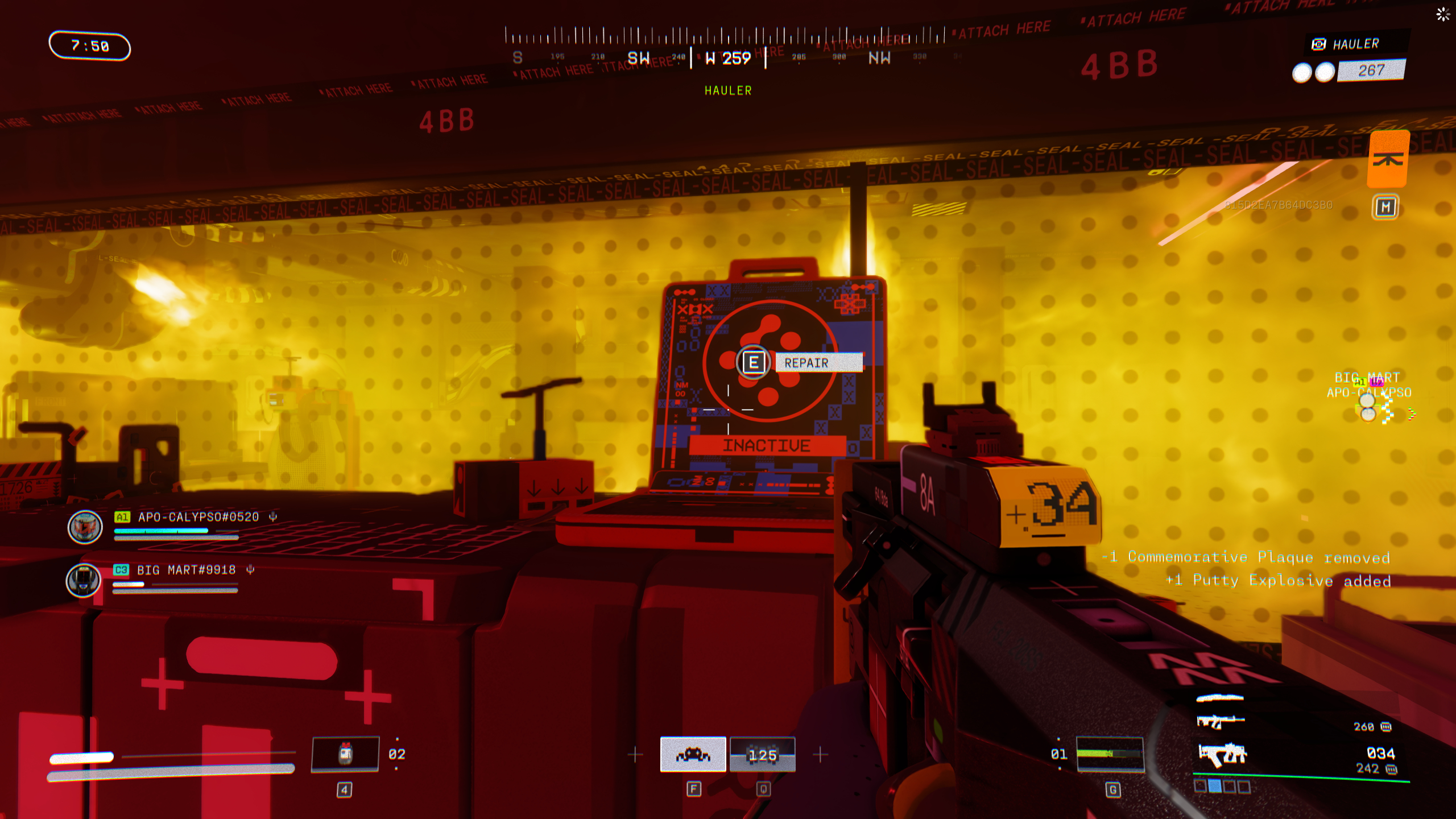 Marathon Tox Clear: A player looking at a laptop to disable the gas in the room ahead.