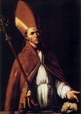 Traditional portrait of Saint Januarius